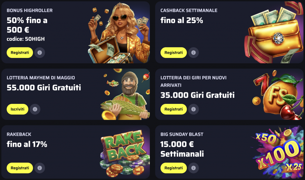 Bonus e promozioni su BDM Bet Casino