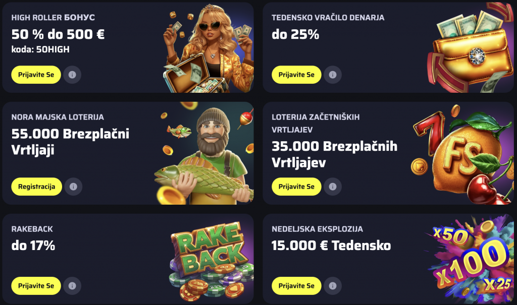 Bonusi in promocije pri igralnici BDM Bet